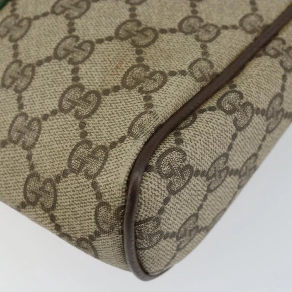 GUCCI GG Supreme Web Sherry Line Clutch Bag PVC Beige 63 014 3553 Auth am9488 - Picture 5 of 16